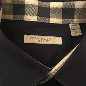 Men’s Burberry Button Down Shirt S/Navy